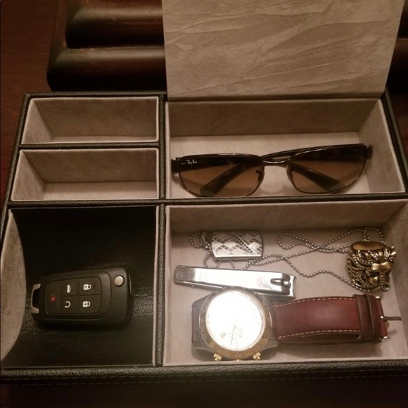 Leather Desktop Storage Organizer - Picture 2 of 4